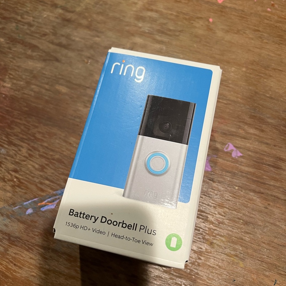 Ring Battery Doorbell Plus in Silver and Black